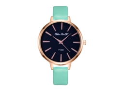Reloj De Pulsera De Cuarzo Para Mujer, De Piel Sintética, Estilo Casual Y Moderno, Con Esfera Redonda (verde Menta).