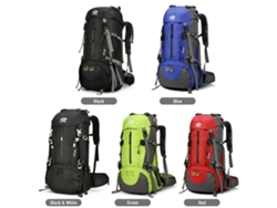 Mochila De Trekking Impermeable De 50 Litros Con Funda Para La Lluvia Y Compartimento Para Calzado Para Acampada Y Actividades Al Aire Libre.