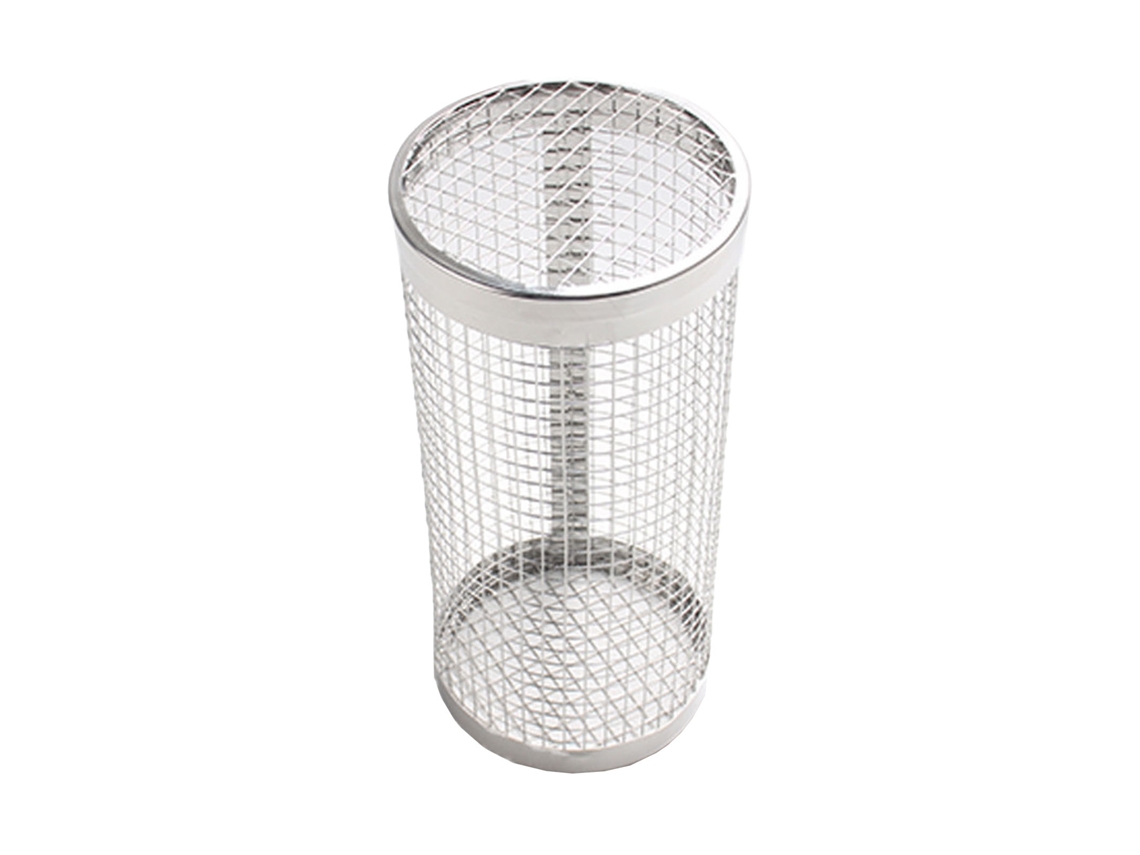 Cesta Giratoria De Acero Inoxidable Para Barbacoa Al Aire Libre, Ideal Para Pescado, Gambas, Carne Y Verduras (20 X 9,4 Cm).