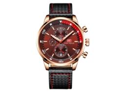Reloj Deportivo Hombre De Cuarzo Con Correa Pu Impermeable Mini Focus Café Rosa Negro
