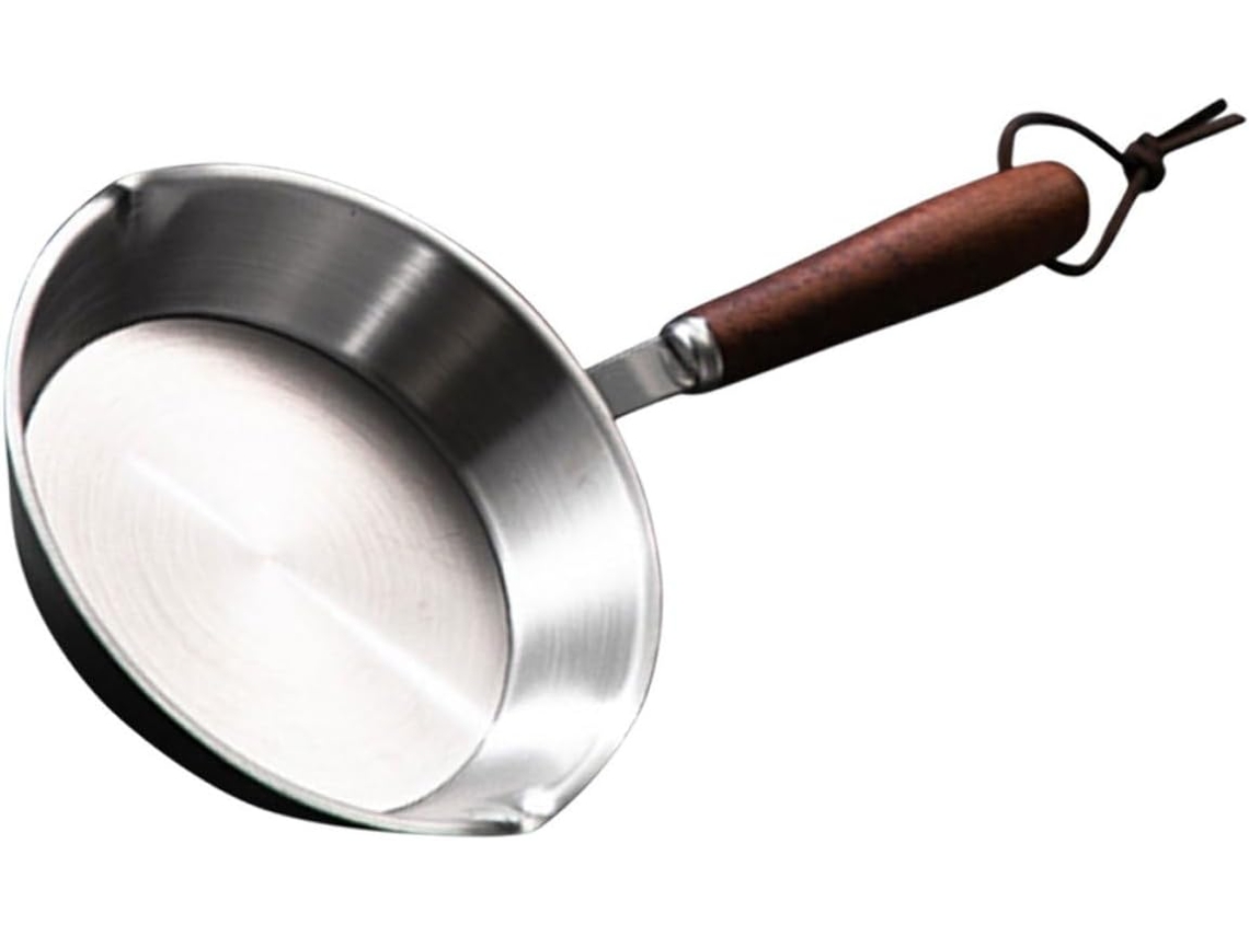 Frigideira Pequena De Aço Inoxidável Para Ovos, Mini Panela Antiaderente, Portátil, Compatível Com Fogões De Indução E...