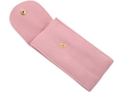 Estuche Viaje Grueso Terciopelo Perlado Relojes Soporte Portátil Botón Presión Mujer Almacenamiento Resistente