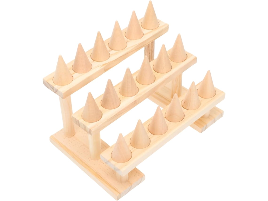 Soporte De Madera Para Anillos De Joyería, Expositor De Anillos, Organizador Práctico Y Duradero.
