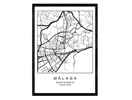 Lámina NACNIC Mapa Malaga (A3)