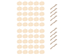 50 Juegos De Calabazas De Madera Sin Terminar Para Decoración De Fiestas.