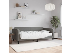 Sofá Cama Con Colchón Tela Gris Oscuro 90x190 Cm