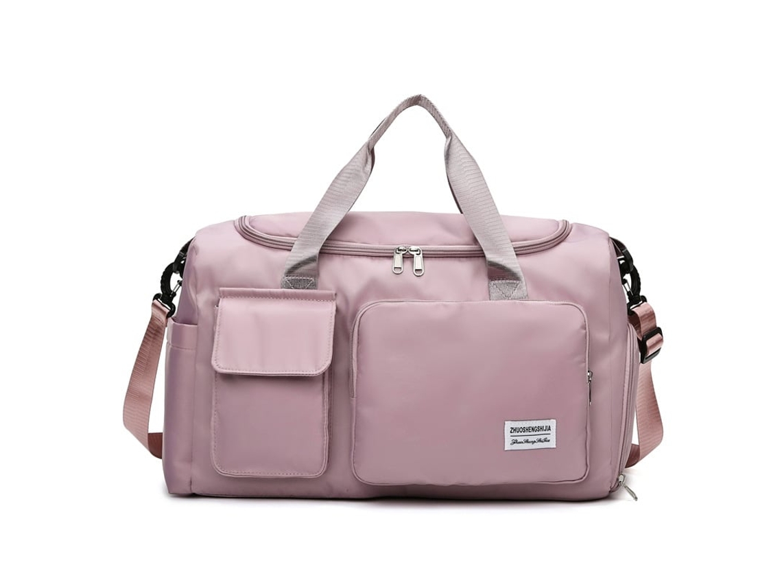 Bolsa De Viaje - Gran Capacidad - Cuenta Con Compartimentos Separados Para Artículos Húmedos Y Secos - Rosa Flor De Cerezo