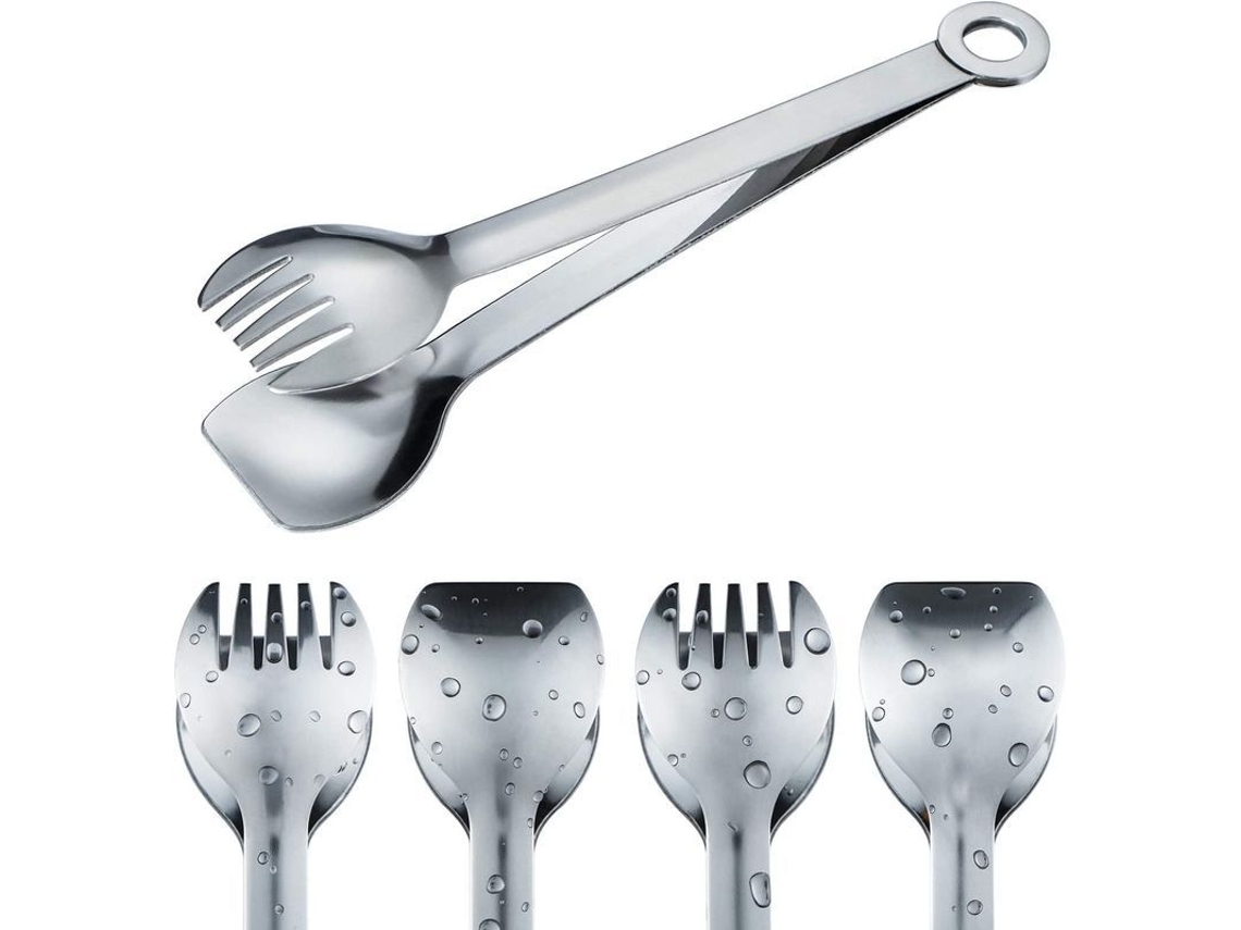 Pinzas Premium Para Aperitivos 6" De Acero Inoxidable, Set De 4, Multiuso, Lavavajillas Seguro