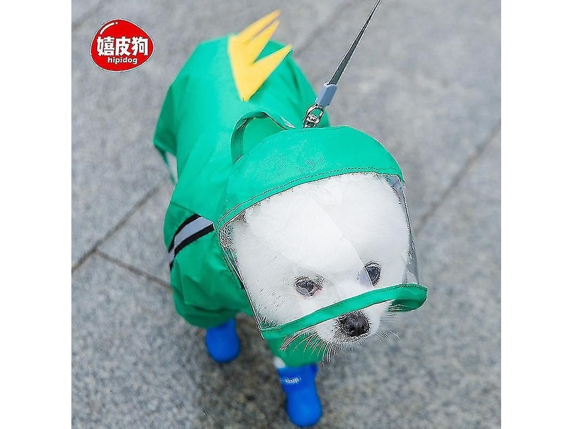 2026-impermeable Para Perros Con Gorro Transparente, Tiras Reflectantes Y Diseño De Oso, Tallas M-3xl, Material Ligero Y Duradero