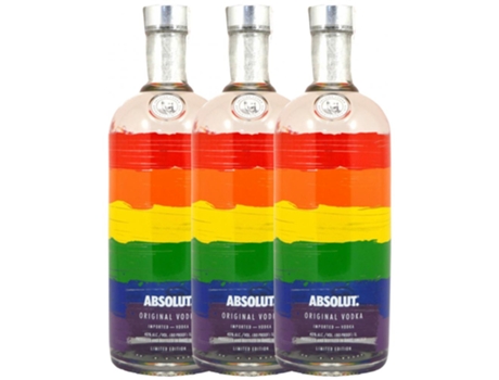 Vodka ABSOLUT Absolut Rainbow (1 L - 3 unidades)
