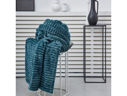 Plaid tacto seda M/Luxury Pana 150x200cm Azul Petróleo MEVAK LIVING