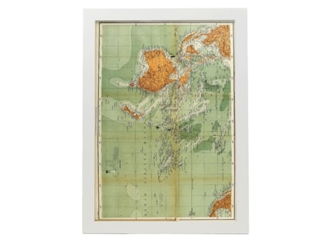 NACNIC Pósters Geográficos En Estilo Vintage Mapa De Oceanía De 1893 Ilustraciones De Antiguos Mapamundis En Tonos Sepia Tamaño A4, Con Marco Negro...