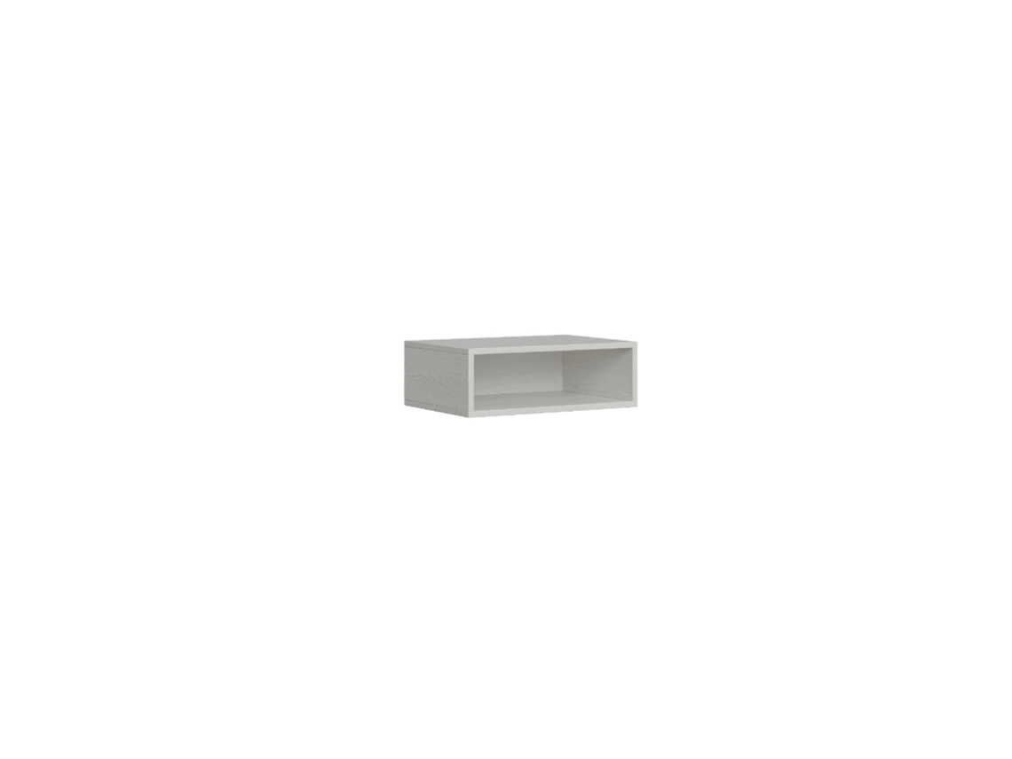 Armario de pared abierto An.60 Al.20 Pr.39.2 / An.20 Al.60 Pr.39.2 Blanco Gris Itamoby