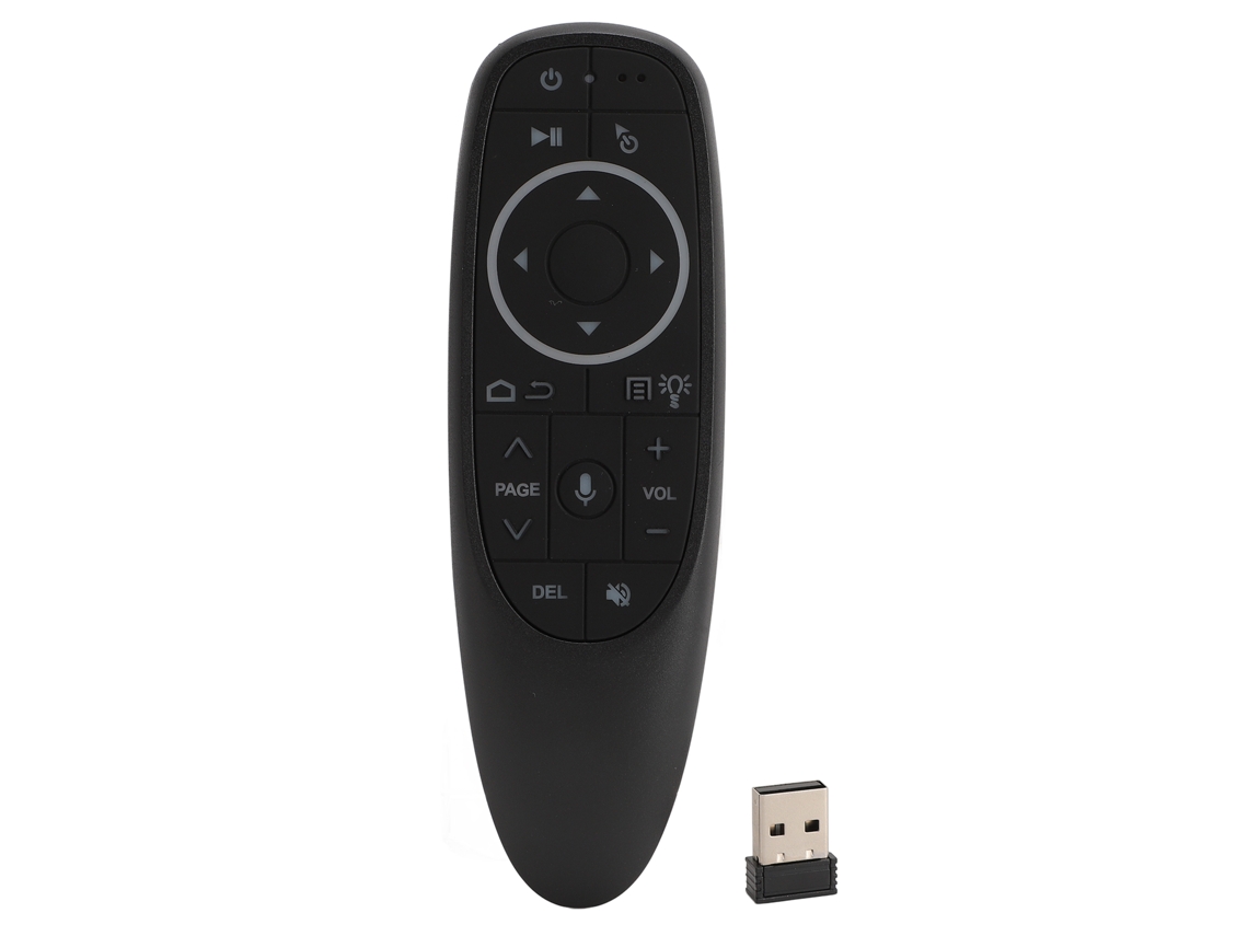 Control Remoto Air Mouse 2.4g Bt Con Aprendizaje Ir, Giroscopio De 6 Ejes Y Control Por Voz Para Android Tv.