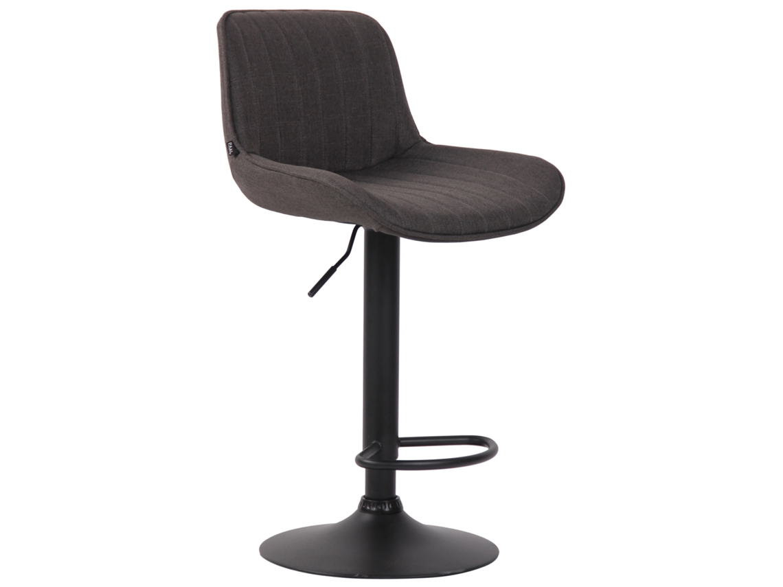Taburete de bar de tejido CLP Lentini gris oscuro/negro