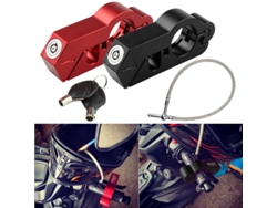 Redxanes Candado Casco Manillar Motocicleta Aleación Aluminio Antirrobo Cable Acero Inoxidable Bloqueo Seguridad Palanca Freno Scooters Calle