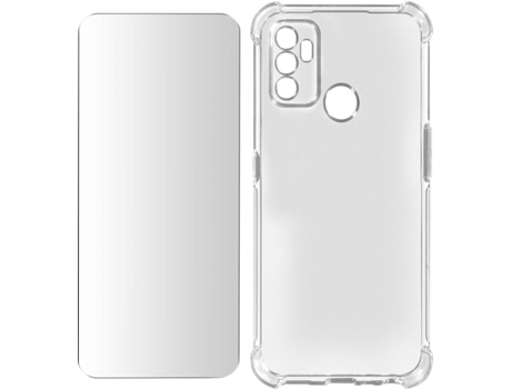 Kit Funda + Protector de Pantalla Oppo A53s AVIZAR Cristal Templado (Transparente)