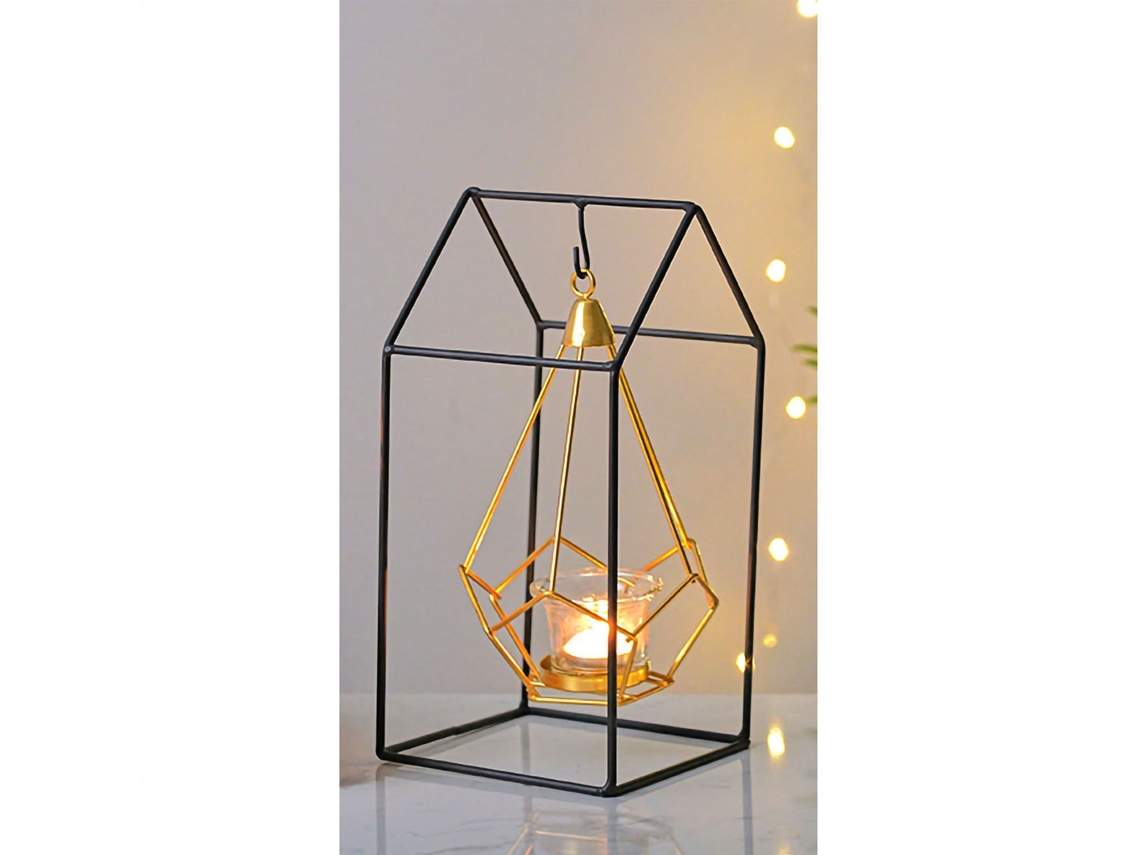 Porta-velas De Metal Moderno Decorativo Lanterna Romântica Para Sala Hotel Restaurante