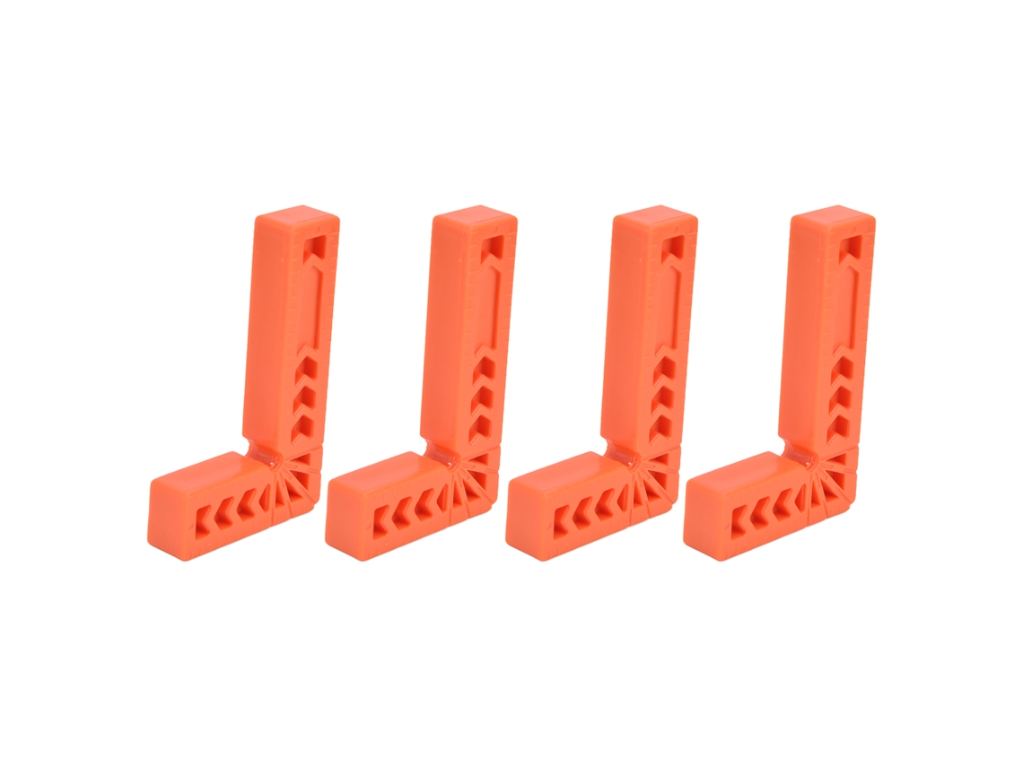 4 Piezas De Escuadras De Plástico En Forma De L De 100 Mm Para Posicionar En Ángulo Recto Cajones Y Muebles.