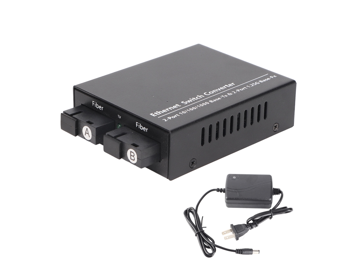 Conversor Óptico-eléctrico Transceptor De Fibra Ethernet 10/100/1000m Modo Único 1.25gbps Led