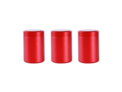 (3 Piezas En Rojo) Mini Cajas De Té De Metal, Pequeños Contenedores Portátiles