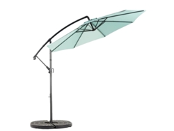 Parasol, toldo grande, inclinación ajustable, color turquesa.
