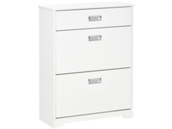 Zapatero con 2 cajones basculantes, 1 cajón con capacidad para hasta 16 pares, 70x29x92 cm, blanco, PMM CAPITALI