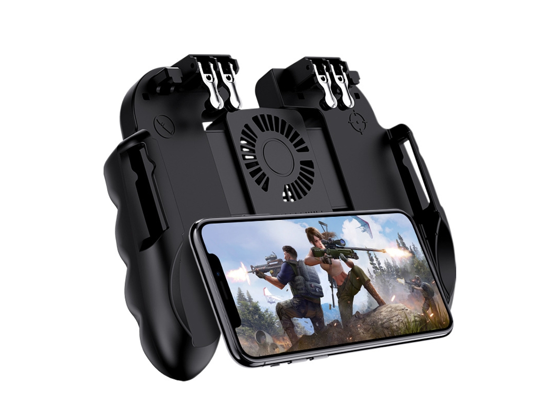 Mando para juegos móviles con ventilador – Gamepad con 4 gatillos