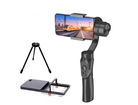 Estabilizador de Gimbal SLOWMOOSE Portátil de 3 Ejes para Smartphone iPhone com Tiro Vertical y Lateral de Angel