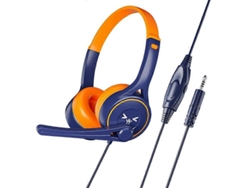 Auriculares Soyto Sy G30 para clases en línea, conector de 3,5 mm Hengrongshen (azul y naranja)