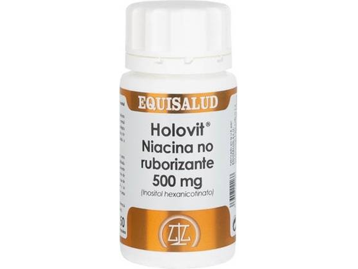 Complemento Alimentar EQUISALUD Holovit Niacina Não Ruborizante (50 cápsulas de 500mg)