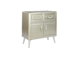 Aparador Metal Mdf Plateado 80x39x82cm