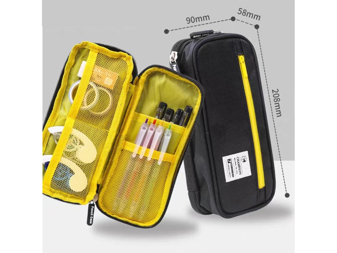 (negro) Estuche Para Lápices Lindo De Gran Capacidad De Cuatro Capas, Organizador De Papelería, Estuche Para Lápices, Mochila Escolar