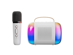 Mini máquina de karaoke para niños y adultos, altavoz Bluetooth portátil con 1 micrófono inalámbrico y luz LED RGB para niños y niñas Yizhood