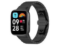 Pulsera para Redmi Watch 3 Active / Lite - Acero inoxidable - Una cuenta de bambú (20 mm)