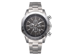 Reloj De Pulsera Para Hombre De Negocios De Acero Con Calendario Y Esfera Exquisita Plata Negro