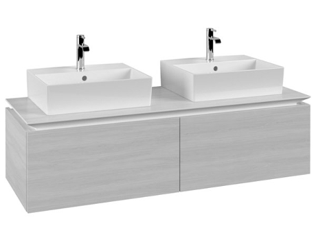 Mueble de tocador Villeroy &amp Boch Legato B668 1400x380x500mm 2 lavabos