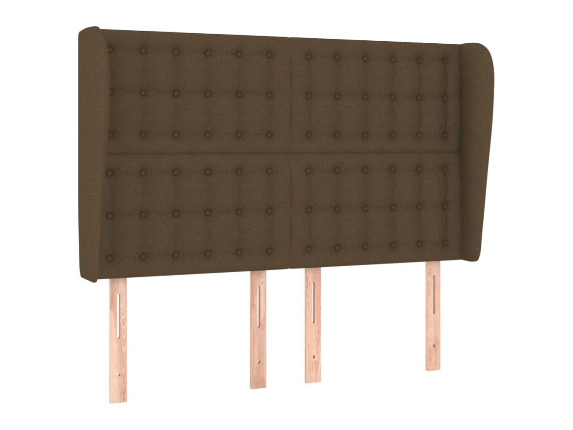 Maison Exclusive - Cabecero Con Orejas De Tela Gris Claro 147x23x118/128 Cm