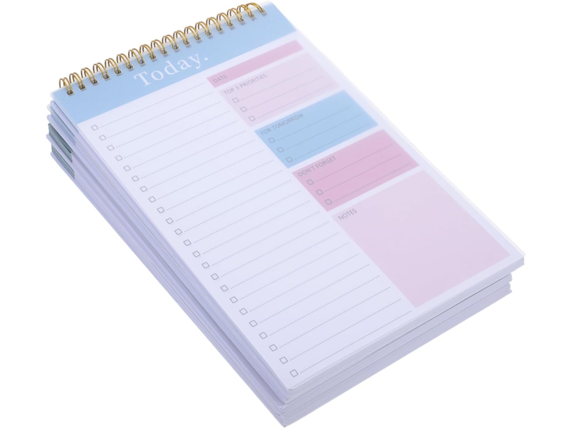 Juego De 4 Blocs De Notas Organizadores Semanales Sin Fecha Para La Planificación Diaria.