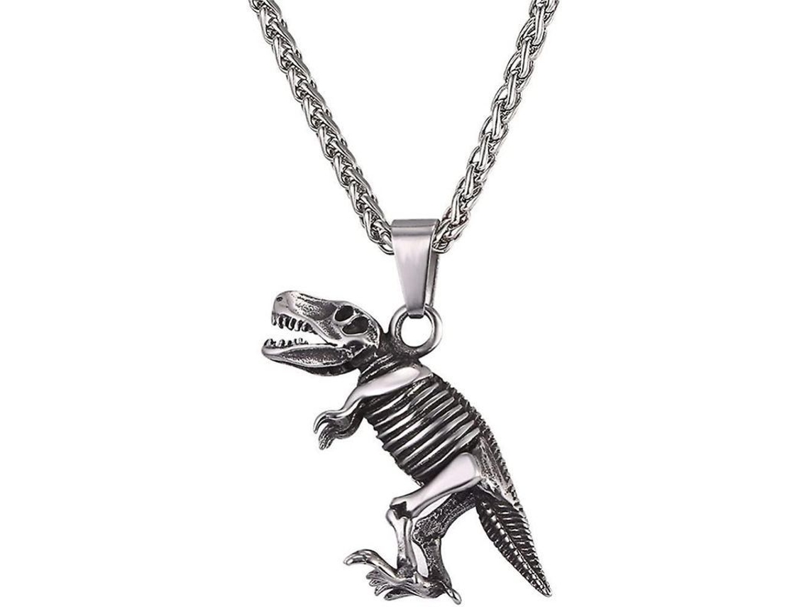 2026-13653-colgante Animal Tiburón Pez Delfín Joyería Hombre Niño Collar Acero Inoxidable 316l 03 Dinosaur Stainless
