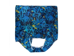 Bolsa de la compra reutilizable y plegable, gran capacidad, estampada, azul. GOKOCO