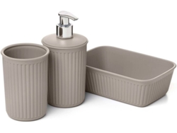 Conjunto de Baño TATAY Baobab (Beis - Plástico - 17 x 11.3 x 16.5 cm)