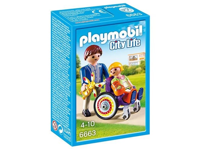 PLAYMOBIL City Life: Niño en silla de ruedas 6663 (Edad Mínima: 4 - 12 Piezas)