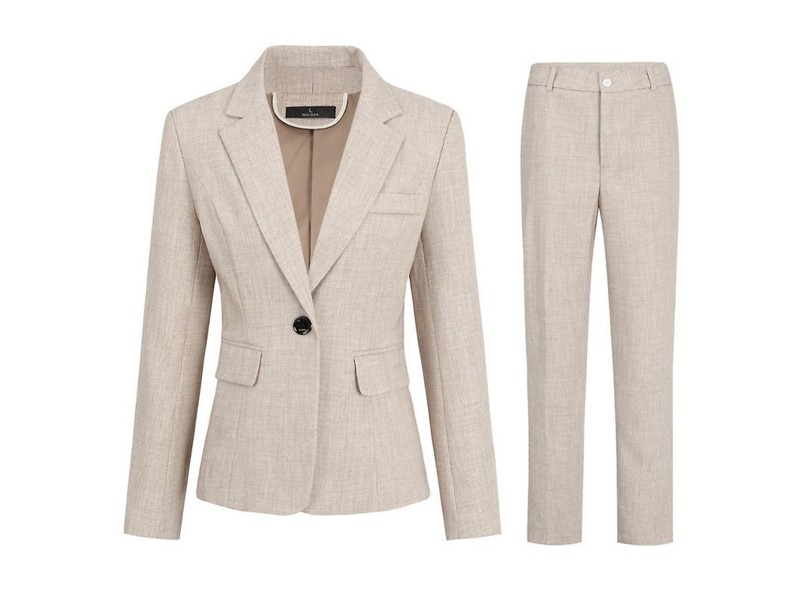 2026-traje De Oficina Para Mujer Mystdiy 2 Piezas Chaqueta Con 1 Botón Y Pantalones