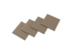 Conjunto de 12 paneles acústicos Vang 3D, 4,32 m², lamas lineales - nogal claro, Neu.holz