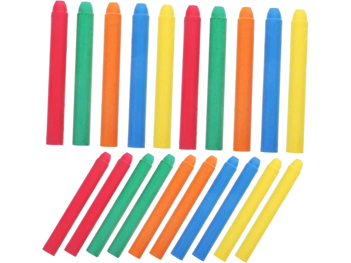 Juego De 20 Tizas De Colores Sin Polvo, De Alta Resistencia Al Color.
