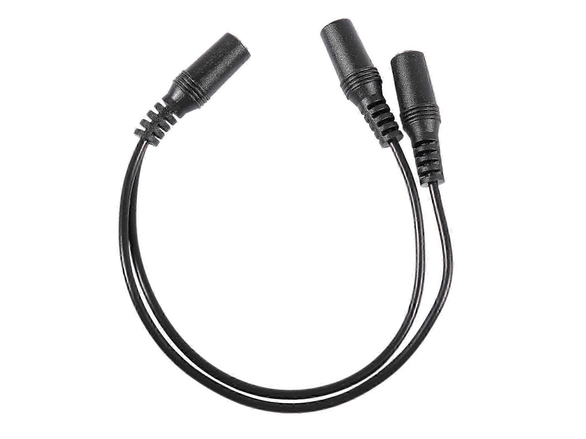 Cable divisor en Y estéreo de 3,5 mm hembra a 2 hembras, 28 cm, negro