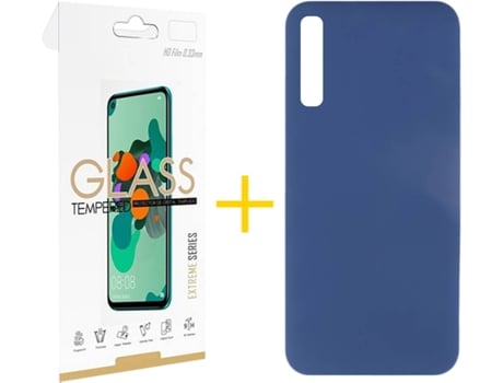 Kit Funda + Protector de Pantalla Samsung Galaxy A30s SKYHE Silicona Líquida (Azul)
