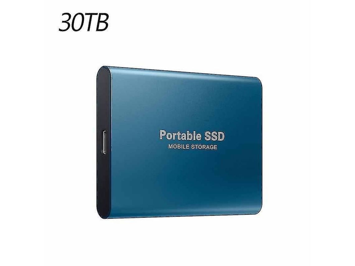 Disco Ssd Externo Portátil De Alta Velocidad De 64 Tb, 30 Tb, 2 Tb Y 500 Gb, De 2,5 Pulgadas, Para Portátiles Y Teléfonos Móviles - Azul
