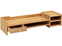 Soporte De Madera Para Monitor De Escritorio De Ordenador | Soporte Para Teclado De Pc
